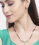 Gold cubic zirconia mangalsutra