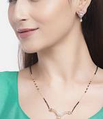 Gold cubic zirconia mangalsutra