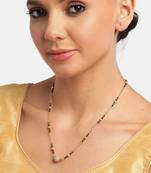 Gold cubic zirconia mangalsutra