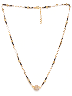 Gold cubic zirconia mangalsutra 2