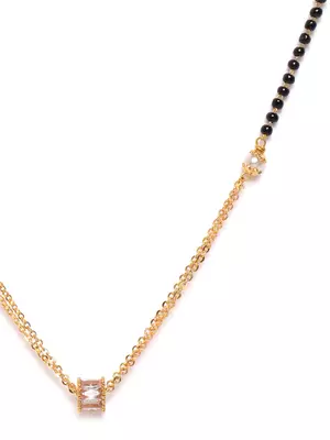 Gold cubic zirconia mangalsutra 3