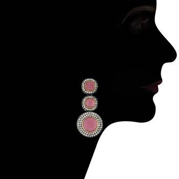 Gold Plated Traditional Maroon Stone Studded & Beaded Choker Necklace Jewellery Set For WomenGirls  4