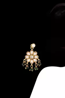 Gold Plated Kundan Pearl Moti Mala Necklace Jewellery Set for  