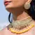 18k Gold Plated Traditional White Pearl & Kundan Studded Choker Necklace Jewellery Set For Women   (K7210Y)