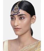 Traditional Kundan & Pearl Studded Maang Tikka For Women 