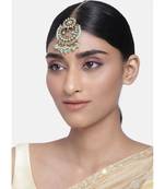  Traditional Kundan & Pearl Studded Maang Tikka For Women 