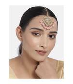 Traditional Kundan Studded with Pearls Maang Tikka for Women   