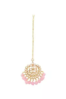 Traditional Kundan Studded with Pearls Maang Tikka for Women   