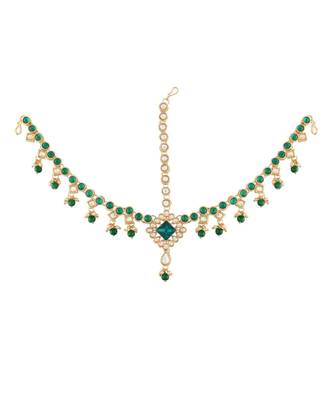 Traditional Kundan Studded Bridal Matha Patti Maang Tikka for Women (T2057G) 1