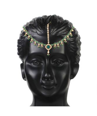 Traditional Kundan Studded Bridal Matha Patti Maang Tikka for Women (T2057G) 2