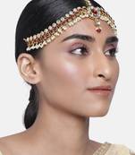 Traditional Kundan Studded Bridal Matha Patti Maang Tikka for Women (T2058M)