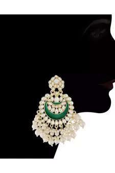 Meenakari Pearl & Kundan Studded Choker Necklace Jewellery Set For Women   