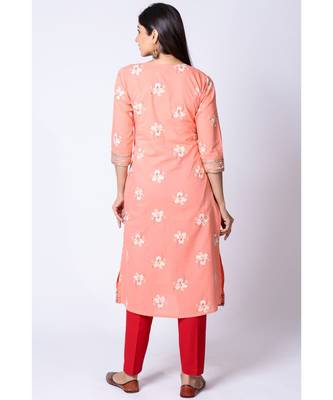 red cotton printed   top & bottom  with    dupatta 2