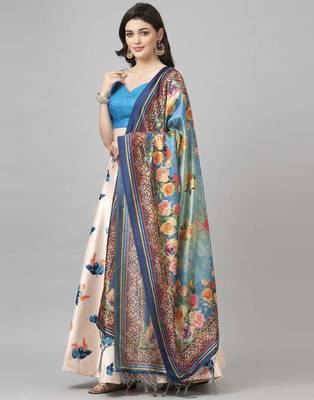 Women's Silk Blend Semi Stitched Lehenga Choli 1
