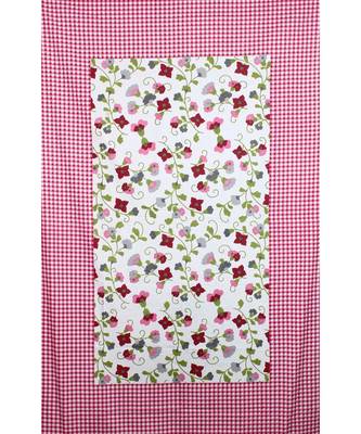 pink Color Pure Cotton Single size Bedsheet With  Pillow Cover check mate pink 2