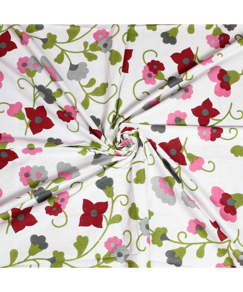 pink Color Pure Cotton Single size Bedsheet With  Pillow Cover check mate pink