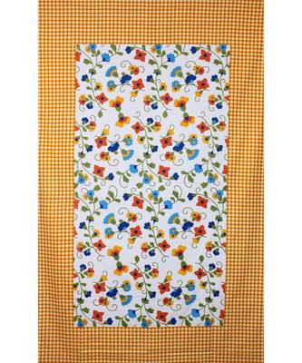 Yellow Color Pure Cotton Single size Bedsheet With  Pillow Cover check mate yellow 2