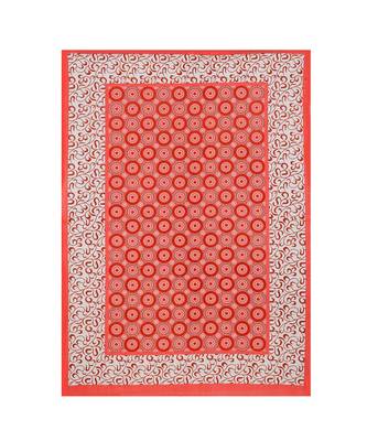 Orange Color Pure Cotton Single size Bedsheet With  Pillow Cover gola jalebi orange 4