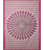 pink Color Pure Cotton Single size Bedsheet With  Pillow Cover mor pankh pink