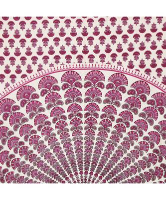 pink Color Pure Cotton Single size Bedsheet With  Pillow Cover mor pankh pink 2