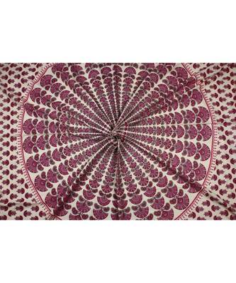 pink Color Pure Cotton Single size Bedsheet With  Pillow Cover mor pankh pink 3