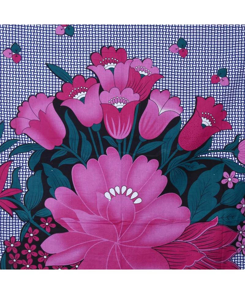 Pink Color Pure Cotton Single size Bedsheet With  Pillow Cover pink rose