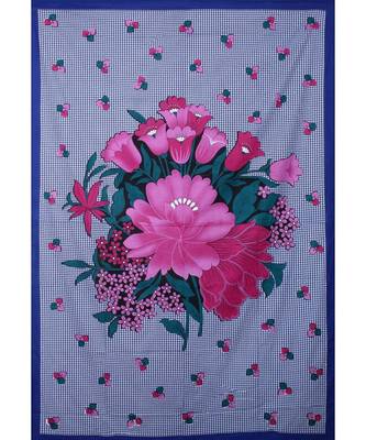 Pink Color Pure Cotton Single size Bedsheet With  Pillow Cover pink rose 3