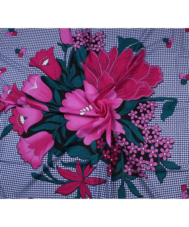 Pink Color Pure Cotton Single size Bedsheet With  Pillow Cover pink rose