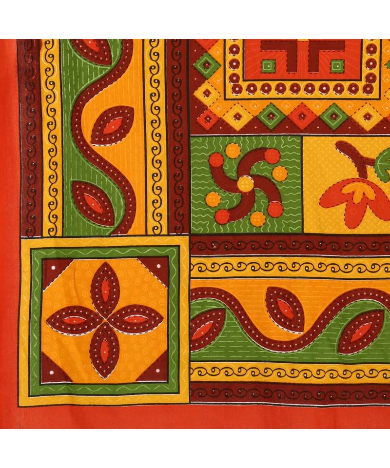 Yellow Color Pure Cotton Single size Bedsheet With  Pillow Cover ria fab yellow work