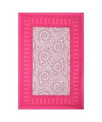 Pink Color Pure Cotton Single size Bedsheet With  Pillow Cover Single Aadimanav Pink 5