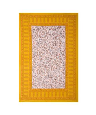 Yellow Color Pure Cotton Single size Bedsheet With  Pillow Cover Single Aadimanav yellow 5