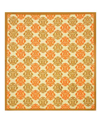 Orange Color Pure Cotton Single size Bedsheet With  Pillow Cover Single Block prints Orange 3