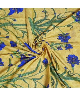 Yellow Color Pure Cotton Single size Bedsheet With  Pillow Cover Single Kashmir Kali Yellow 3