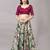  Women's Silk Blend Semi-stitched Lehenga Choli 