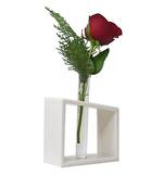 Ratash Corian Solid Surface Hydroponic Test Tube Planter Incline Twinkling White with 1 Glass Test Tube 