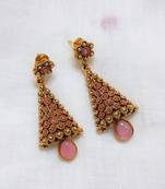 LALSO Preety Pink Partywear Earrings - LKE32_PK