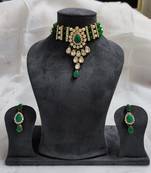 LALSO Marvelous Green Kundan Jewelry Neckalce Set - LKPN02_GR
