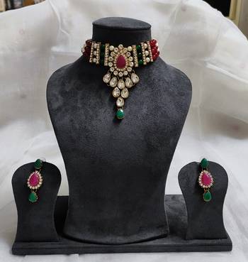 LALSO Marvelous Multicolor Kundan Jewelry Neckalce Set - LKPN02_MG 1