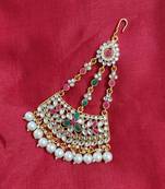 LALSO Unique Collection Big Size Bridal Jhoomar Passa Maangtika  - LPSA_03