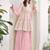 women's Viscose Georgette BABY PINK Sharara Suit Embroidery Work with Dupatta Semi-Stitched suit