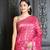 Rani pink woven jamdani saree