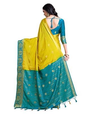 Women's Mysore Silk Crepe Saree With Unstiched Blouse 4