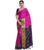 Women's Mysore Silk Crepe Saree With Unstiched Blouse
