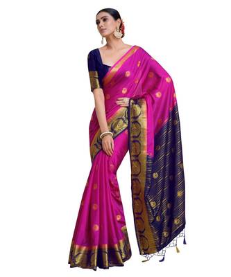 Women's Mysore Silk Crepe Saree With Unstiched Blouse 2