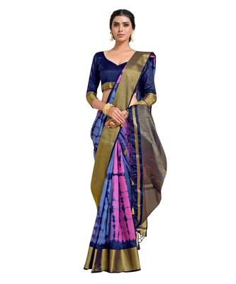 Women's Banarasi Tussar Silk Saree With Unstiched Blouse 2