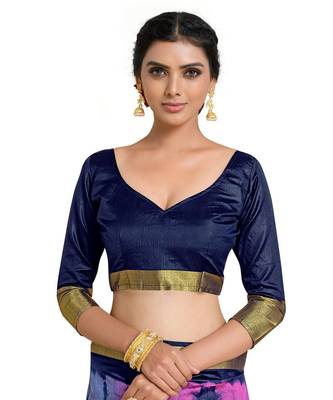 Women's Banarasi Tussar Silk Saree With Unstiched Blouse 5