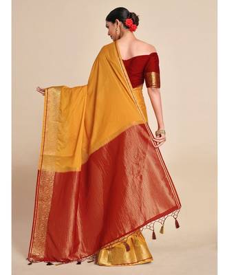 Women's Mysore Silk Crepe Saree With Unstiched Blouse 5