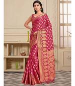 Women's Mysore Silk Crepe Saree With Unstiched blouse B