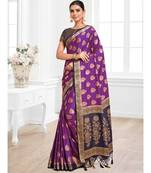 Women's Mysore Silk Crepe Saree With Unstiched blouse B