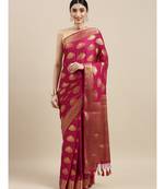 Women's Mysore Silk Crepe Saree With Unstiched Blouse